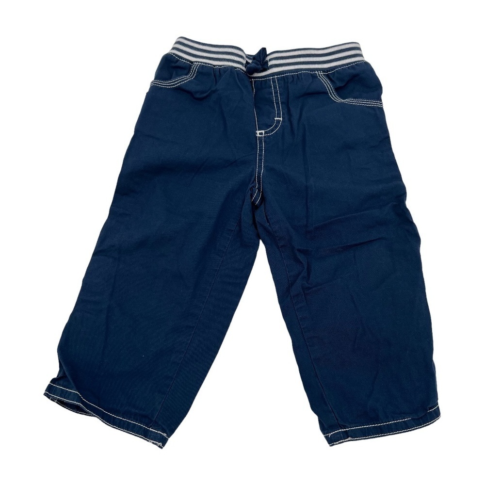 First Impressions Blue White Elastic Waistband Pants Size 24 Months
